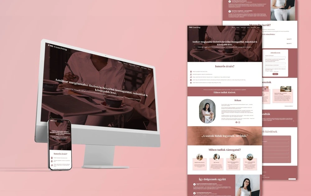FMI Coaching Weboldal képernyőfotó