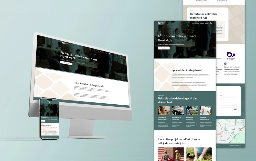 Hyrd ApS Weboldal képernyőfotó